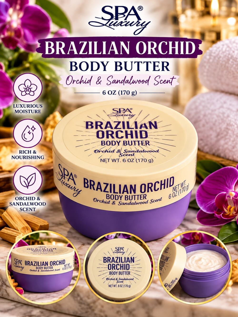 Spa Luxury Brazilian Orchid Body Butter NEW